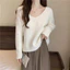 Áo len lông thỏ cổ tròn dài tay họa tiết trơn basic nhiều màu form rộng thời trang ulzzang DELIZ AL61