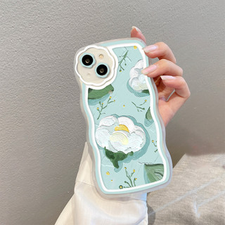 Ốp lưng iphone viền gợn sóng camera hoa Tranh sơn dầu 6/6plus/7plus/8plus/x/xs/11/12/13/14/15/pro/max/promax - so2003