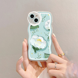 Ốp lưng iphone viền gợn sóng camera hoa Tranh sơn dầu 6/6plus/7plus/8plus/x/xs/11/12/13/14/15/pro/max/promax - so2003