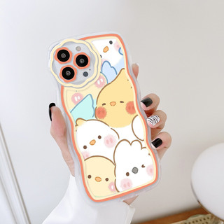 Ốp lưng iphone viền gợn sóng camera hoa Đàn vịt con 6/6plus/7plus/8plus/x/xs/11/12/13/14/15/pro/max/promax - so2004