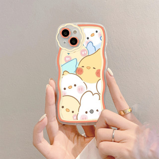 Ốp lưng iphone viền gợn sóng camera hoa Đàn vịt con 6/6plus/7plus/8plus/x/xs/11/12/13/14/15/pro/max/promax - so2004