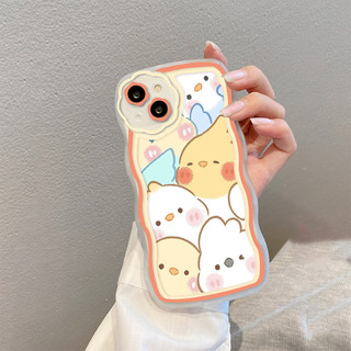 Ốp lưng iphone viền gợn sóng camera hoa Đàn vịt con 6/6plus/7plus/8plus/x/xs/11/12/13/14/15/pro/max/promax - so2004