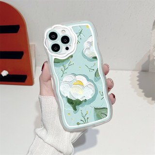 Ốp lưng iphone viền gợn sóng camera hoa Tranh sơn dầu 6/6plus/7plus/8plus/x/xs/11/12/13/14/15/pro/max/promax - so2003