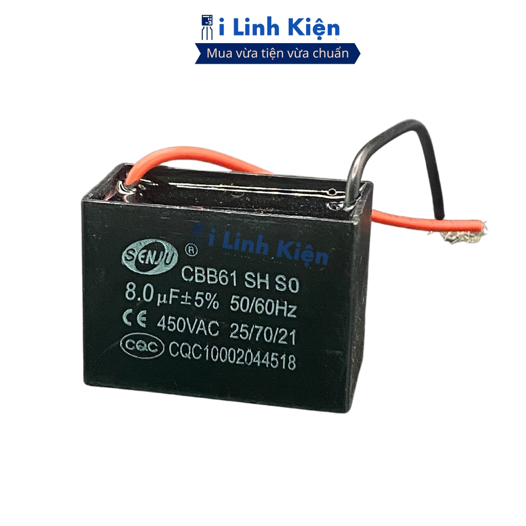 Tụ quạt 1uF-16uF dây SENJU chính hãng chất lượng cao ilinhkien.