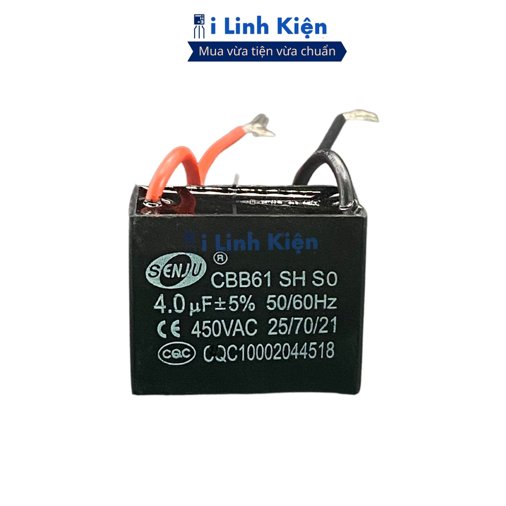 Tụ quạt 1uF-16uF dây SENJU chính hãng chất lượng cao ilinhkien.