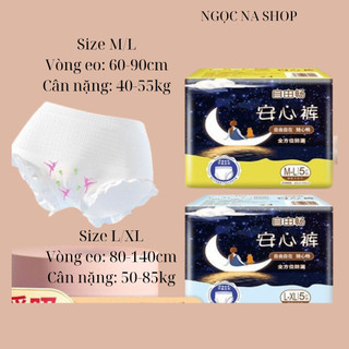 Băng vệ sinh quần FREE GIRL co giãn thoải mái túi 5 cái size M/L và L/XL