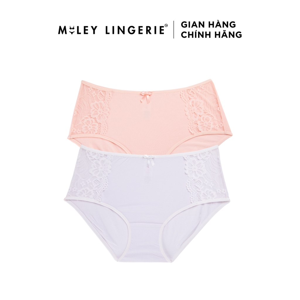 Ảnh Combo 2 Quần Lót Lưng Cao Modal Phối Ren Sườn Active Miley Lingerie FDS_25 1
