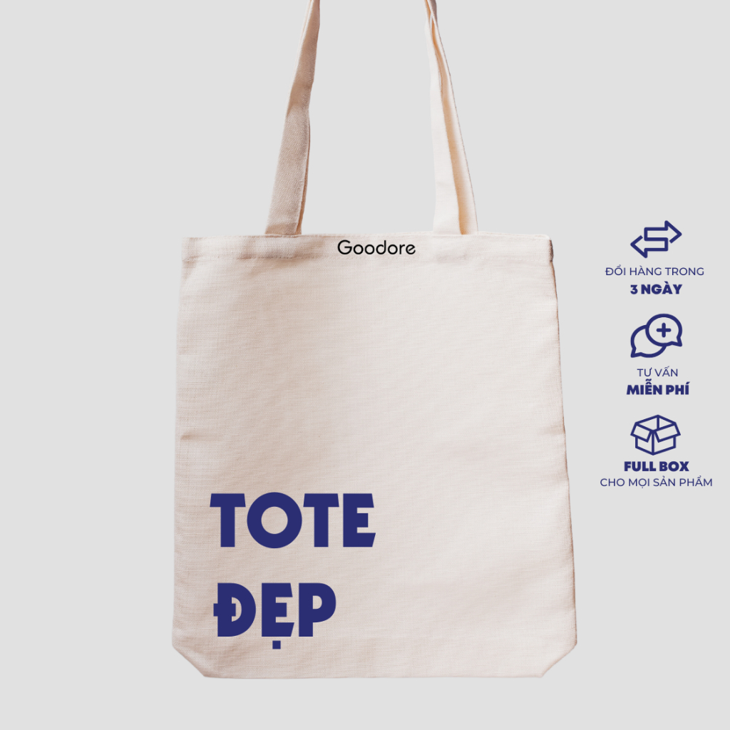 Túi tote vải canvas Goodore thiết kế BST Tote Đẹp phong cách năng động cá tính