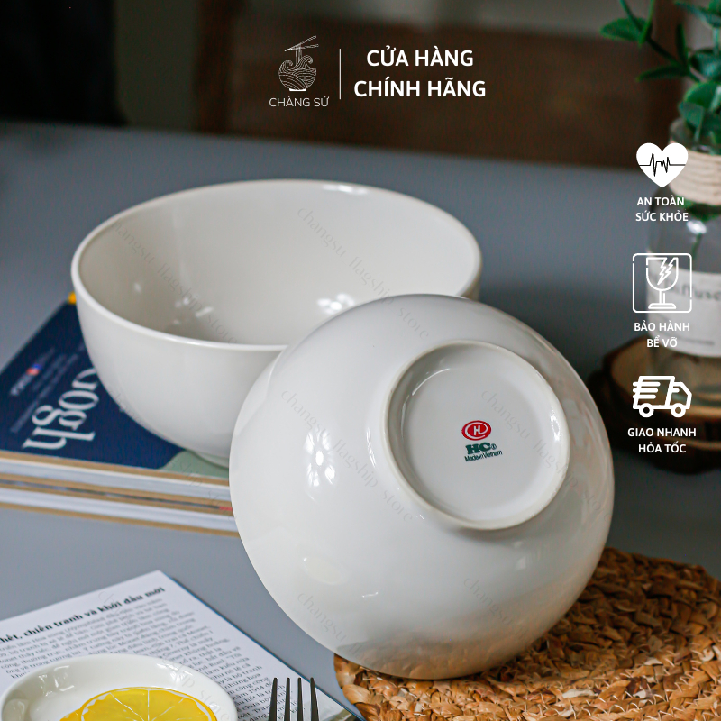 Bát tô ăn mì phở dáng khum bầu kiểu Hàn 15 18cm - Tô canh nhà hàng ...