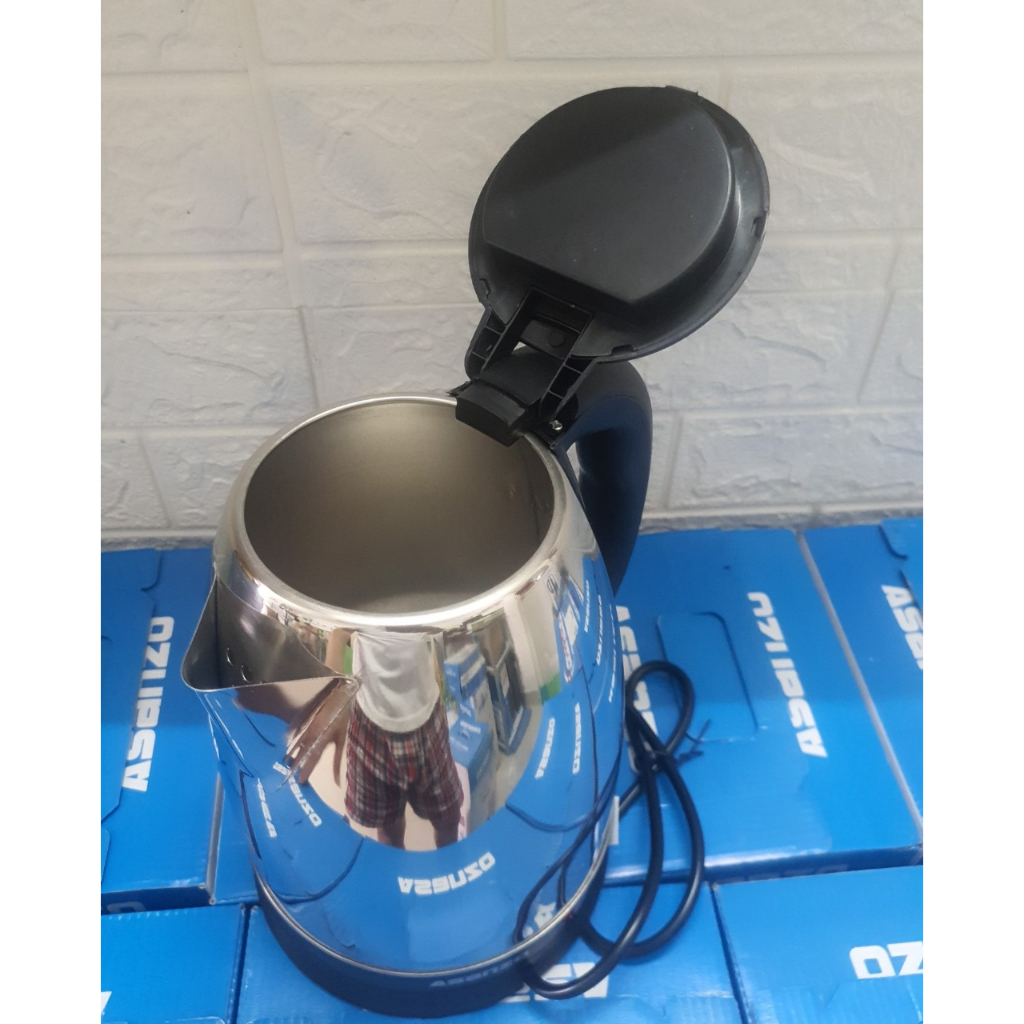 Ấm Đun Siêu Tốc Inox 1.8 lít SK-1800 Asanzo, Công Suất 1500W Đun Sôi Nhanh, Hàng chính hãng