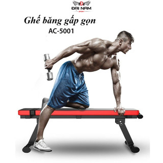 Ghế Băng Tập Tạ,Ghế Vớt Tạ Gấp Gọn AC-5001 Chịu Tải 200kg Chính Hãng Đại Nam Sport