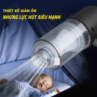 Máy Hút Bụi Mini Cầm Tay Không Dây Lực Hút 6000MPA Nhỏ Gọn, Pin Sạc Tiện Lợi, Lực Hút Siêu Mạnh, Công Suất 60w MÃ 9639