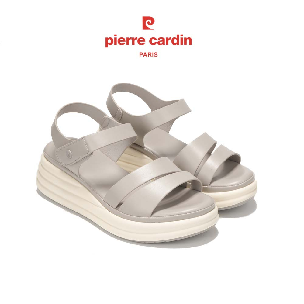 Ảnh Sandal nữ cao cấp Pierre Cardin, chất liệu da mềm mại, quai hậu thời trang, đế cao 5cm, cực nhẹ - 256 1