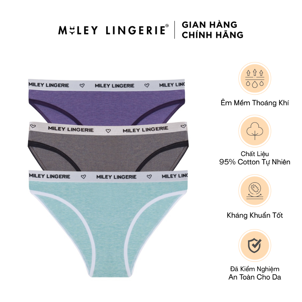 Ảnh Combo 3 Quần Lót Melange Kiểu Dáng Basic Sporty Miley Lingerie FCB0100-0700-1000 1