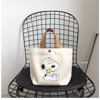 Túi Vải Canvas  Đựng Cơm Trưa Họa Tiết Đơn Giản Dễ Thương MEILI STORE