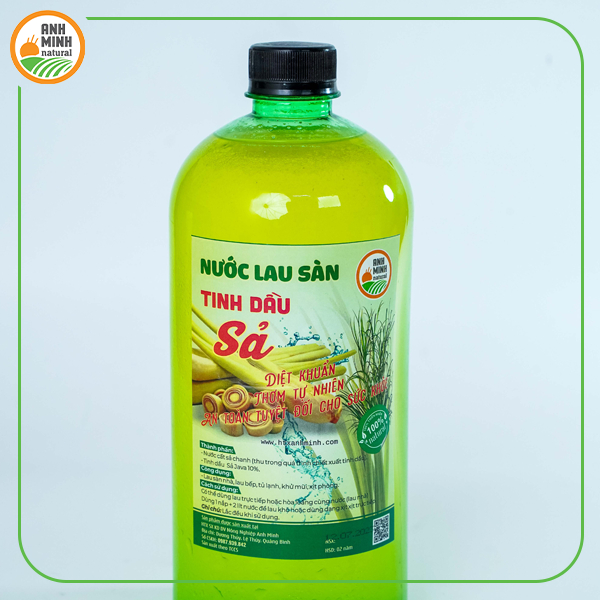Nước Lau Sàn Tinh Dầu Sả Anh Minh - Khử Mùi Đuổi Muỗi Và Côn Trùng, 100% Chiết Xuất Từ Thiên Nhiên