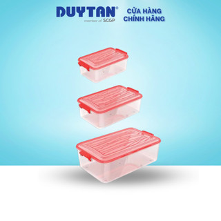 Hộp chữ nhật thấp bộ 3_TH01 DUY TÂN nhựa PP, hộp đựng thực phẩm bộ 3 kích cỡ