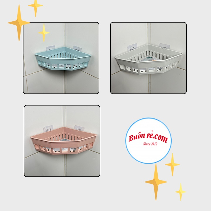 Khay tam giác dán tường Hokori Việt Nhật (5610) đựng vật dụng nhà tắm nhà bếp, Kệ đựng đồ đa năng nhựa PP cao cấp | BigBuy360 - bigbuy360.vn