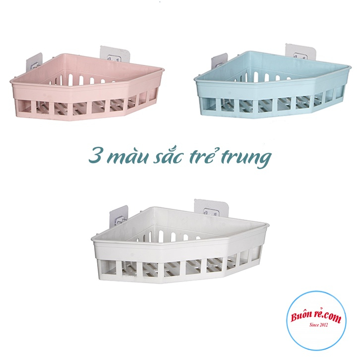 Khay tam giác dán tường Hokori Việt Nhật (5610) đựng vật dụng nhà tắm nhà bếp, Kệ đựng đồ đa năng nhựa PP cao cấp | BigBuy360 - bigbuy360.vn