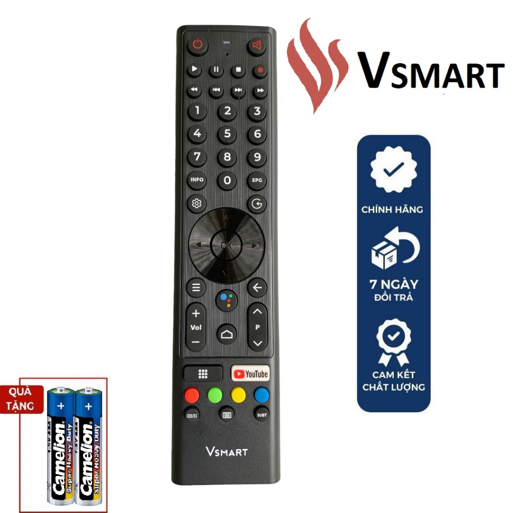Điều khiển tivi Vsmart giọng nói hàng Chính hãng 100% theo TV, remote ...