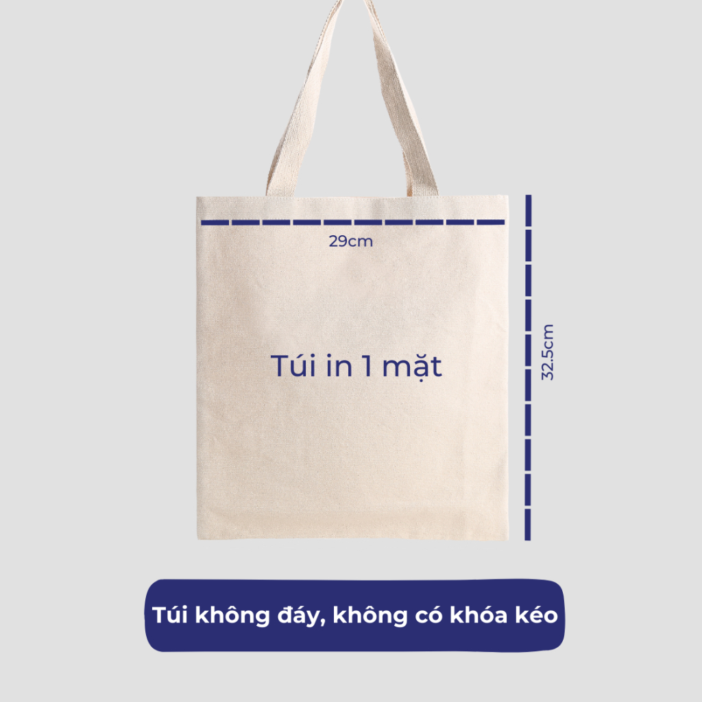 Túi tote vải canvas Goodore thiết kế BST Tote Bụng phong cách năng động cá tính
