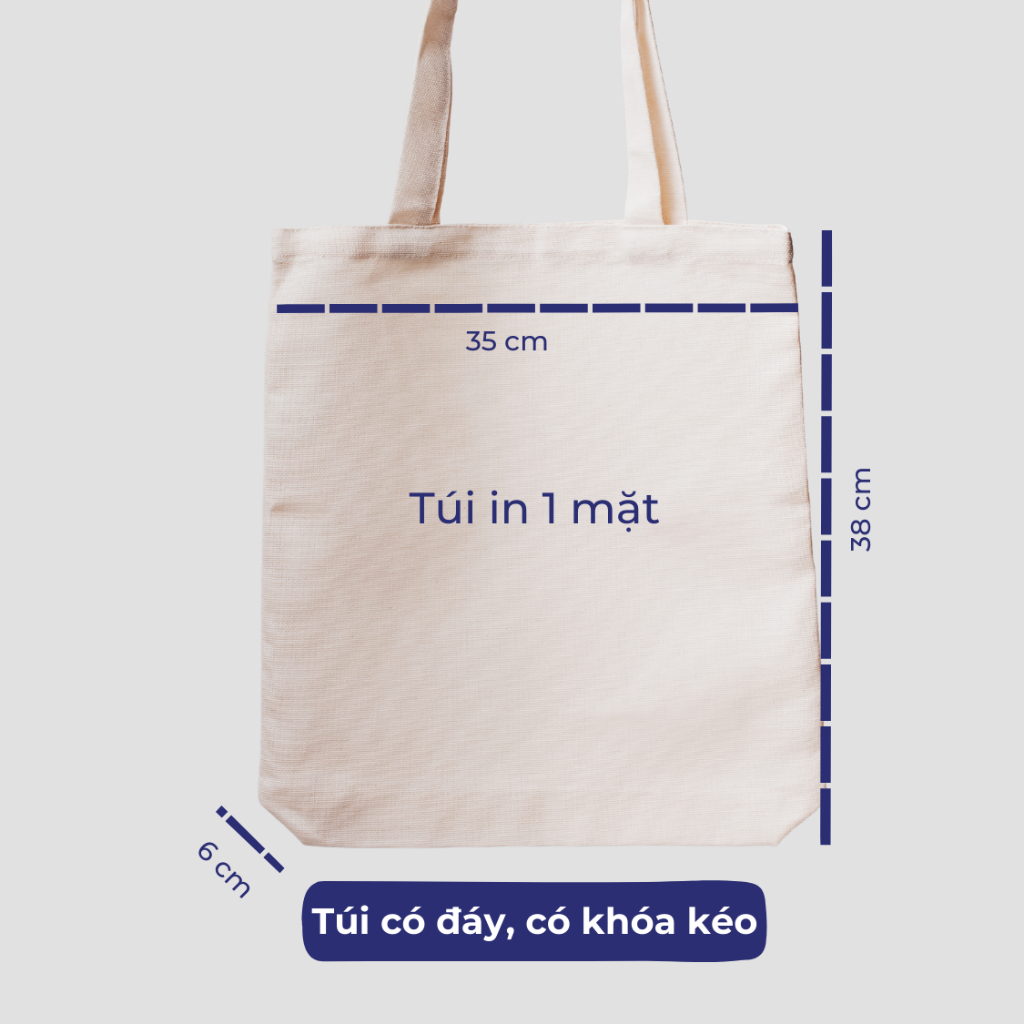 Túi tote vải canvas Goodore thiết kế BST Tote Bụng phong cách năng động cá tính