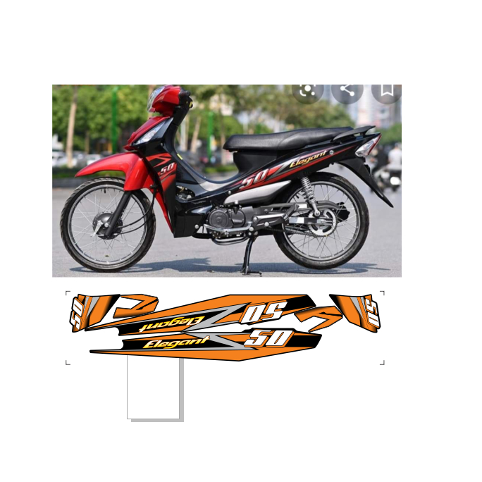 tem rời SYM ELEGANL cao cấp đa dạng màu sắc