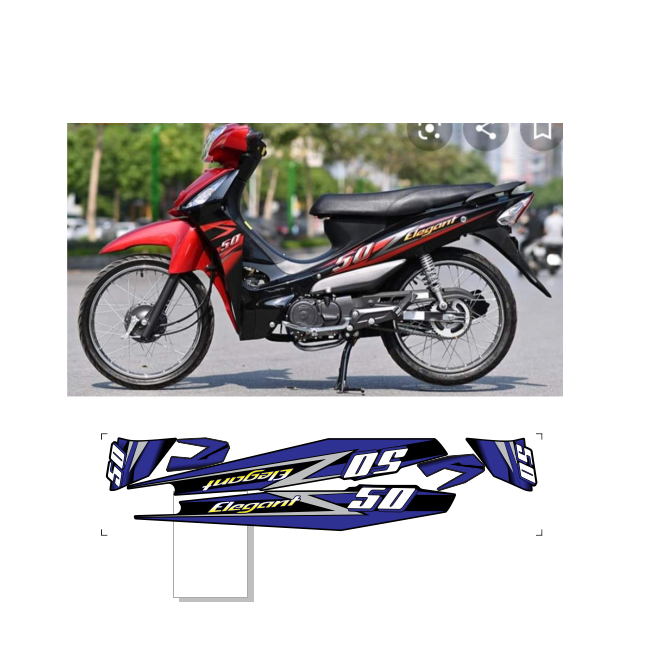 tem rời SYM ELEGANL cao cấp đa dạng màu sắc