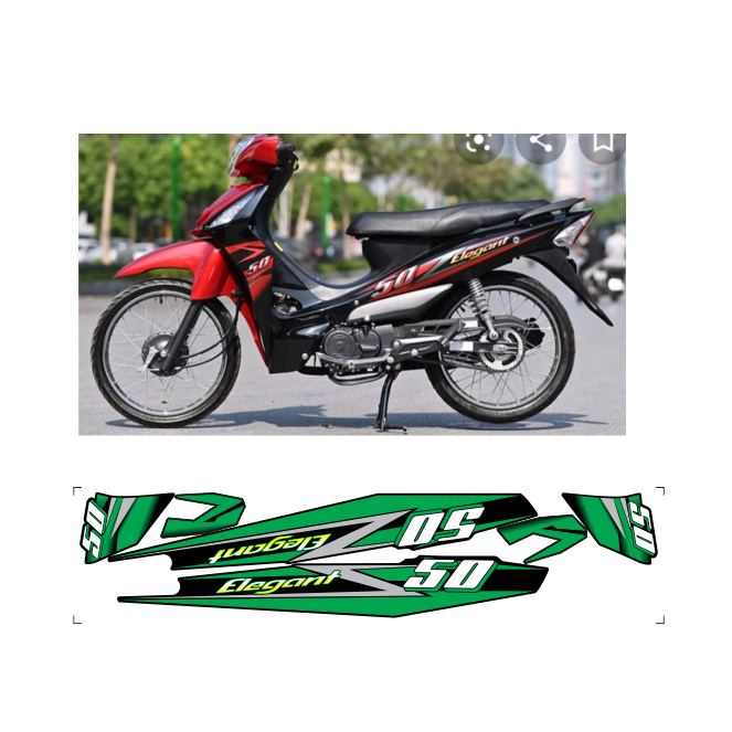tem rời SYM ELEGANL cao cấp đa dạng màu sắc