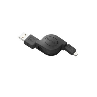 Dây cáp cuộn micro USB PU 0,8m màu đen ELECOM MPA-AMBIRLC08BK