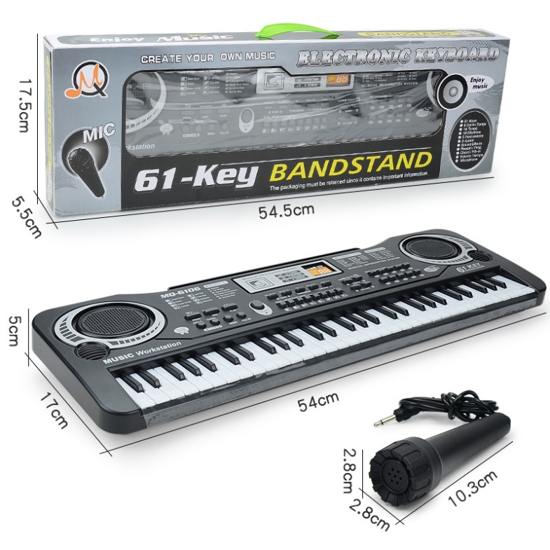 Đồ Chơi Đàn Cho Bé Piano Đàn Piano 61 Phím Piano Đàn Đàn Cho Bé Chơi Có Nhạc Đàn Tập Chơi Organ- Đồ Chơi Cho Bé PUKAPI