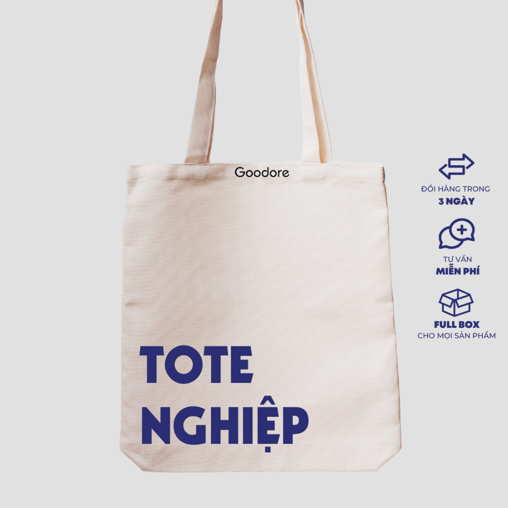 Túi tote vải canvas Goodore thiết kế BST Tote Nghiệp phong cách năng động cá tính