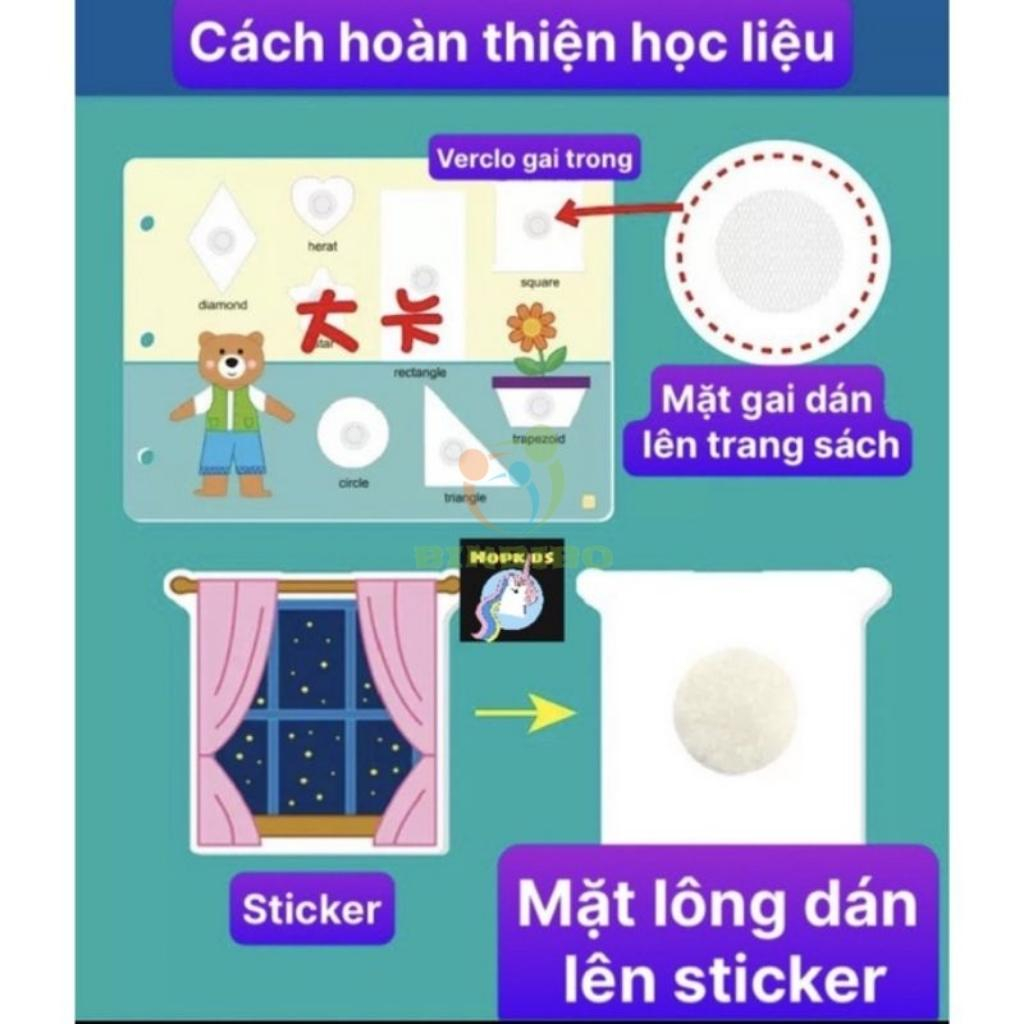 Học Liệu Bóc Dán Montessori 17 Chủ Đề Đồ Chơi Giáo Dục Sớm Tái Dùng Nhiều Lần Cho Bé Thông Minh - Binbibo