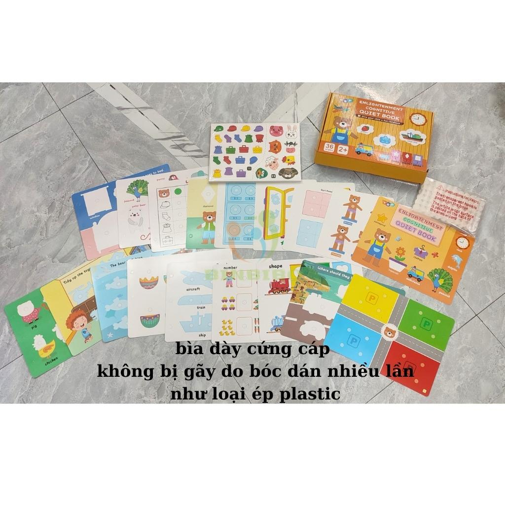 Học Liệu Bóc Dán Montessori 17 Chủ Đề Đồ Chơi Giáo Dục Sớm Tái Dùng Nhiều Lần Cho Bé Thông Minh - Binbibo