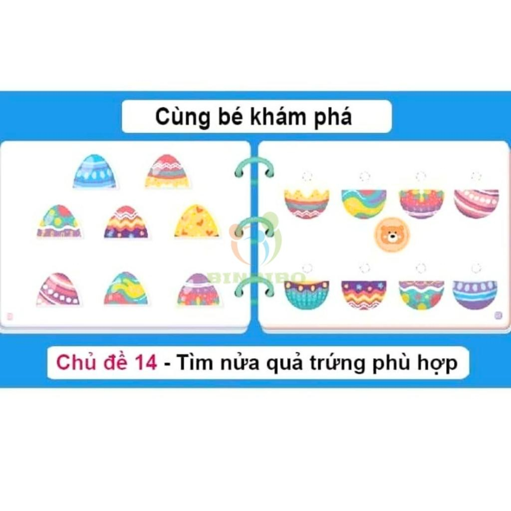 Học Liệu Bóc Dán Montessori 17 Chủ Đề Đồ Chơi Giáo Dục Sớm Tái Dùng Nhiều Lần Cho Bé Thông Minh - Binbibo