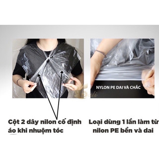 ❌RẺ NHẤT❌ Bịch 200 cái Áo choàng nhuộm tóc nilon, bạt choàng nilon làm tóc uốn, ép kích thước 60x90cm