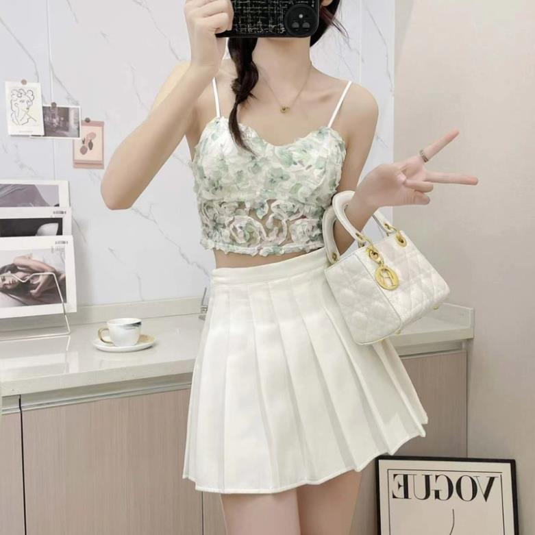 Áo bra 2 dây nữ hoa 3D Áo ngực kèm mút mỏng xinh xăn 7697