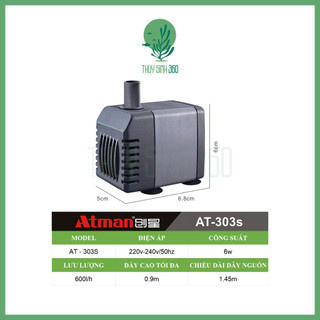 Máy Bơm Bể Cá Atman AT 301s/302s/303s/304s/305s/306s - Máy Bơm Nước Hồ Cá Siêu Êm