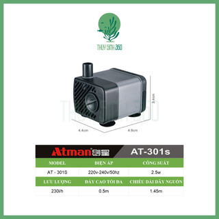 Máy Bơm Bể Cá Atman AT 301s/302s/303s/304s/305s/306s - Máy Bơm Nước Hồ Cá Siêu Êm