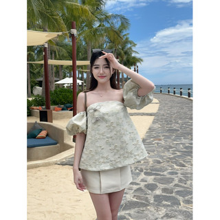Áo trễ vai tay bồng - Anne Studio