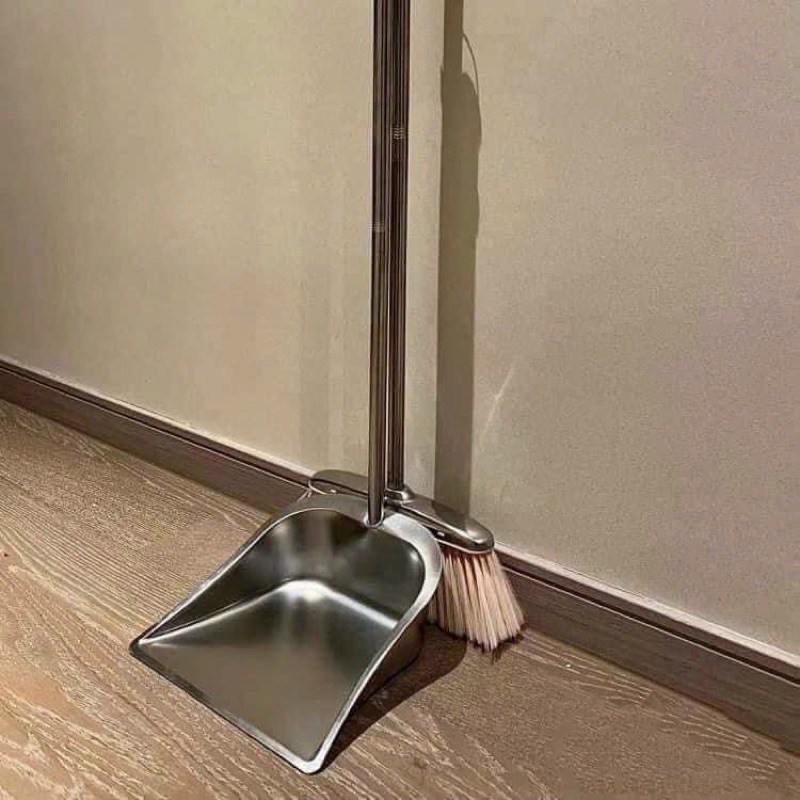 chổi kèm ki hót rác bằng inox | Shopee Việt Nam