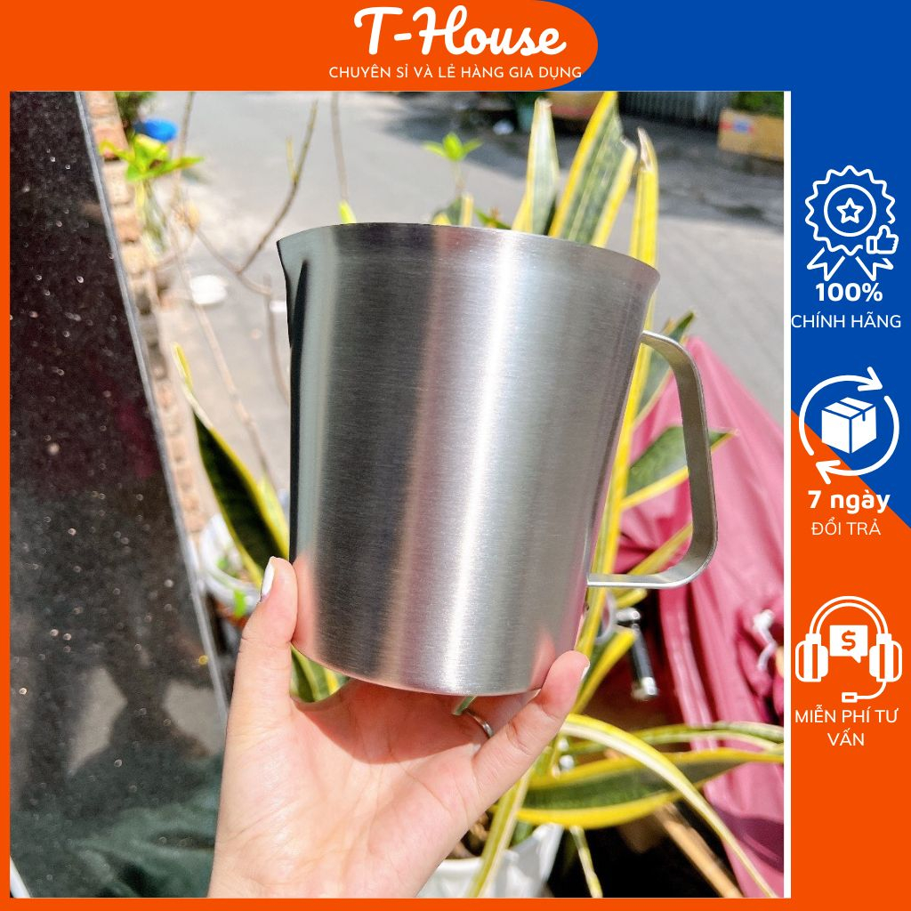 Ca Inox SUS304 thể tích từ 500ml có vạch chia đến 2 lít tiện dụng, ca ...