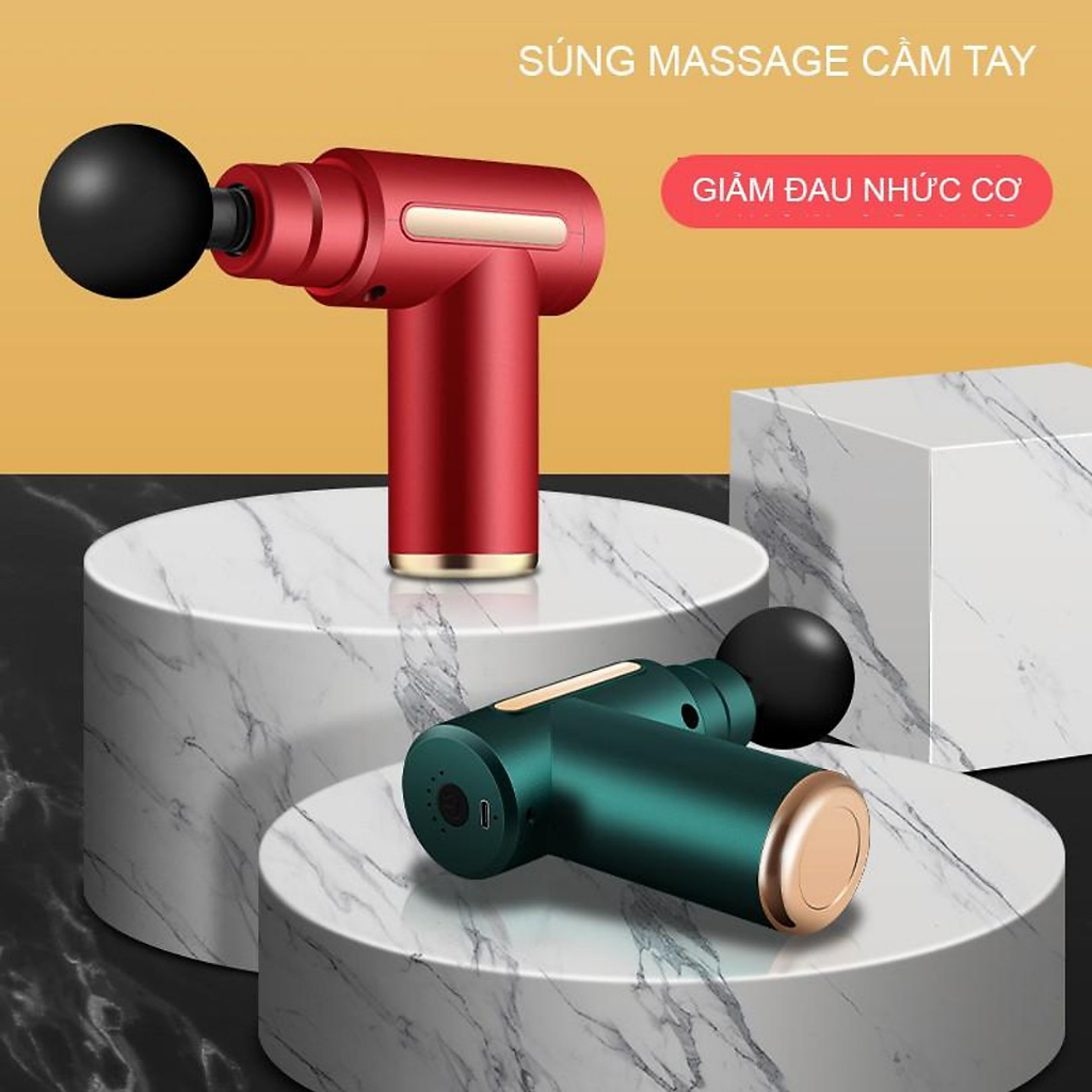 Máy Massage Cầm Tay Mini - Súng Massage Cầm Tay Mini Toàn Thân 6 Cấp Độ Chuyên Sâu Đa Năng