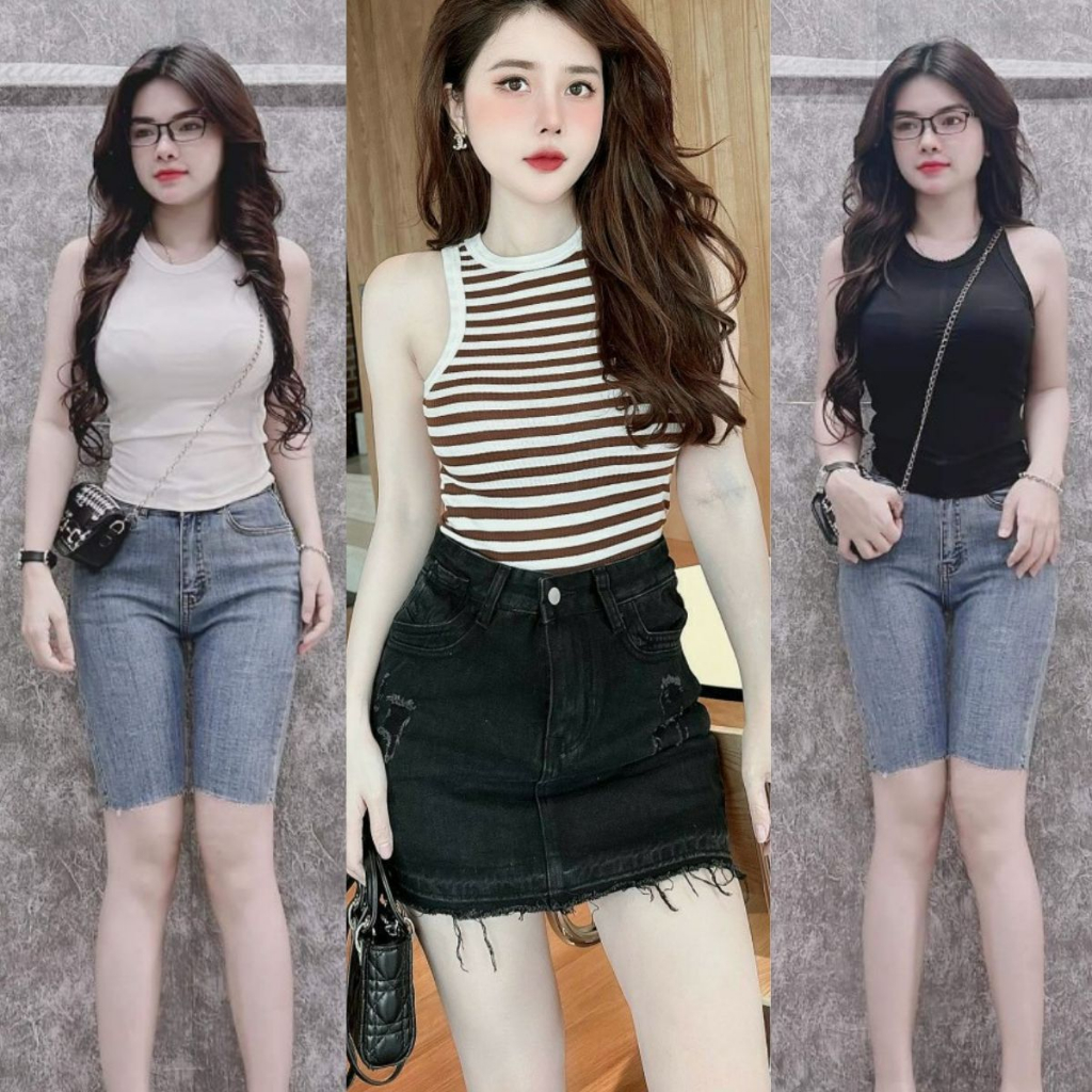 Áo Thun Gân Tăm Nữ Bigsize Dễ Thương ESHOP Thời Trang Bigsize Áo Phong Trơn Tay Ngắn Kiểu Dáng Basic Đẹp Cá Tính
