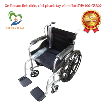 [ HÓT ] Xe lăn cho người già có phanh tay, Xe lăn đa năng hàng chính hãng - Xe lăn có 4 phanh tay vành đúc