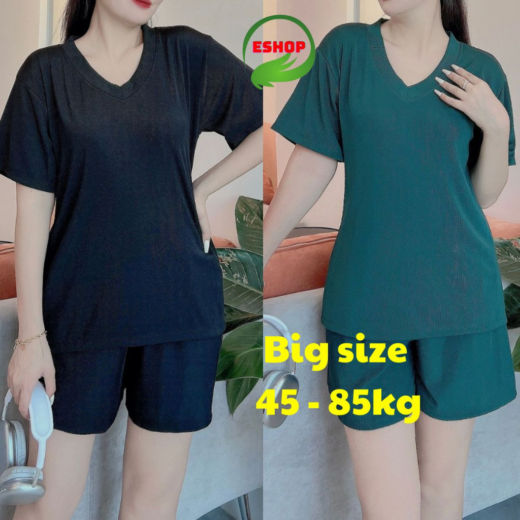Set Đồ Nữ Sang Chảnh Bigszie Thun Gân Lạnh ESHOP Set Đồ Nữ Mặc Nhà Đi Chơi Ngủ Đẹp Dễ Thương Quần Dài GL68 Thời Trang