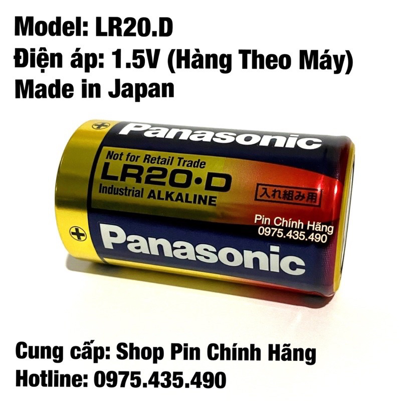 Pin Panasonic LR20.D Industrial Alkaline LR20 (XW) 1.5V Made in