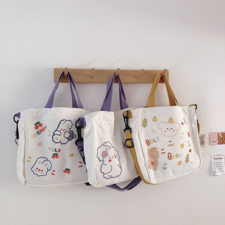 Túi Vải Canvas Thời Trang Họa Tiết Màu Sắc Cute MEILI STORE