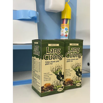 Siro ho thảo dược giúp hỗ trợ thanh phế 250ml THẦY THUỐC GIA ĐÌNH LANG CƯỜNG giảm ho đau họng