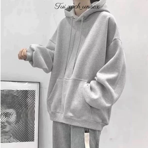 Áo khoác Hoodie Nam, Hoodie Trơn Basic Unisex Nỉ From Rộng Màu Đen, Xanh,Xám - unisex L1